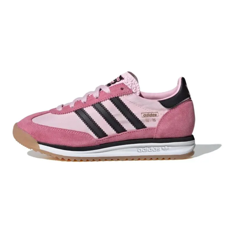 

Adidas Originals SL 72 Abrasion Resistant Low top детские повседневные кроссовки Pink Black для подростков