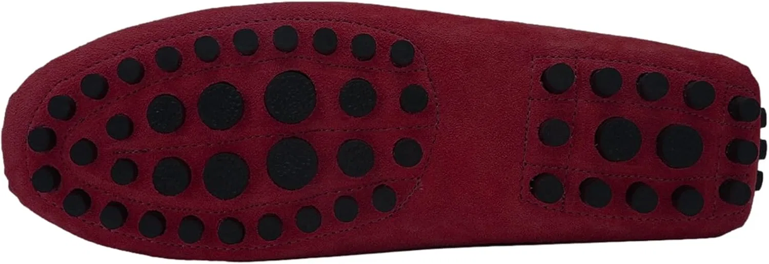 Лоферы замшевые ANUFER Burgundy-plush Lined — фото 4