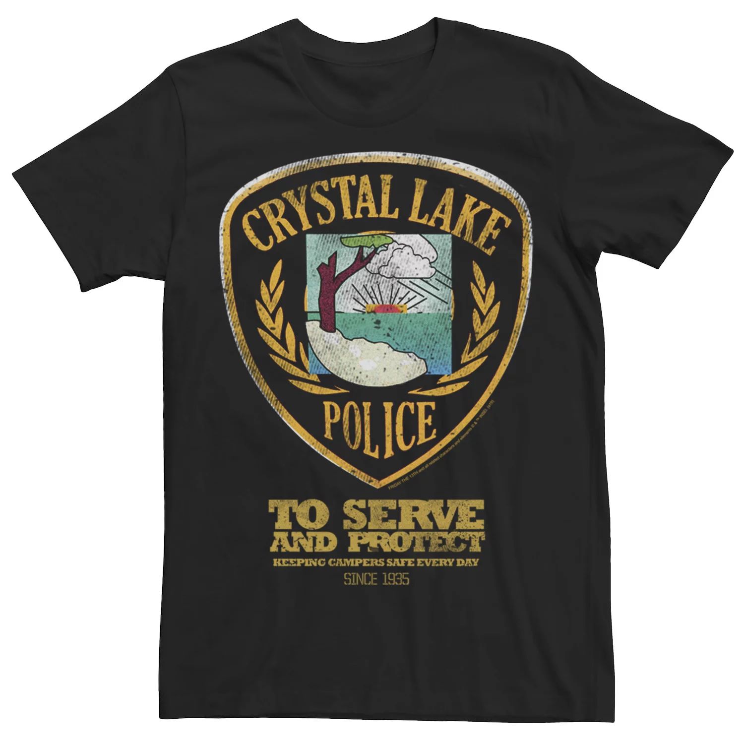 

Мужская футболка Friday The 13th Crystal Lake Police Badge Licensed Character