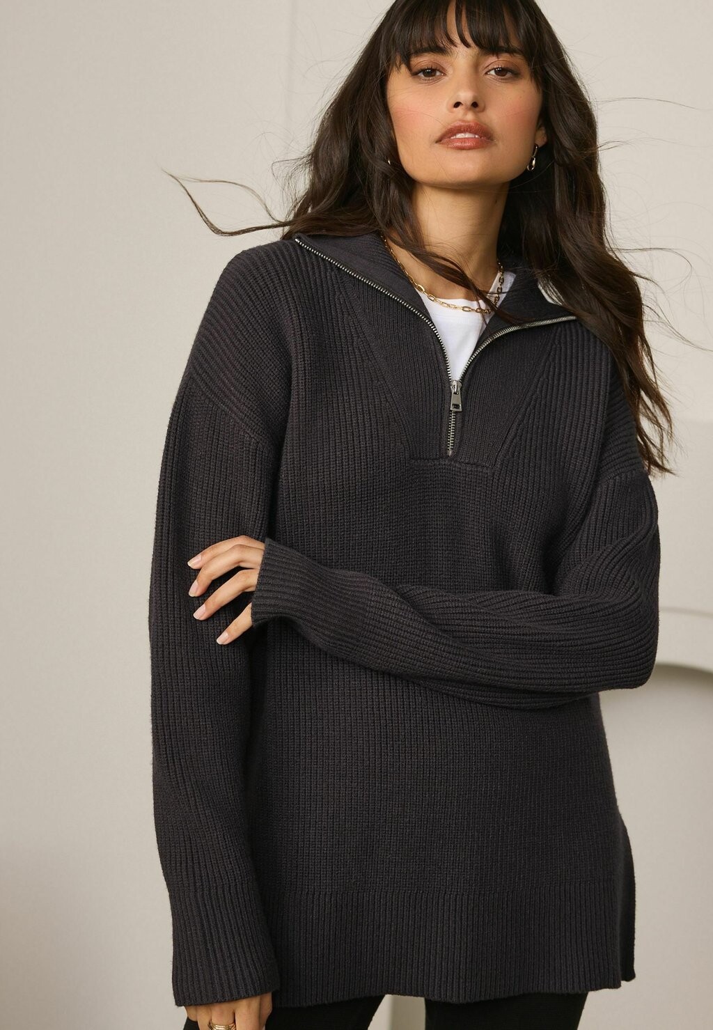 

Джемпер HALF ZIP Next, коричневый