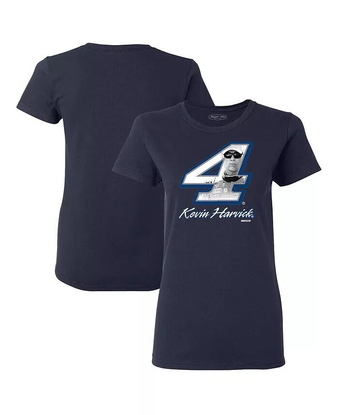 

Женская темно-синяя футболка Kevin Harvick Driver Stewart-Haas Racing Team Collection