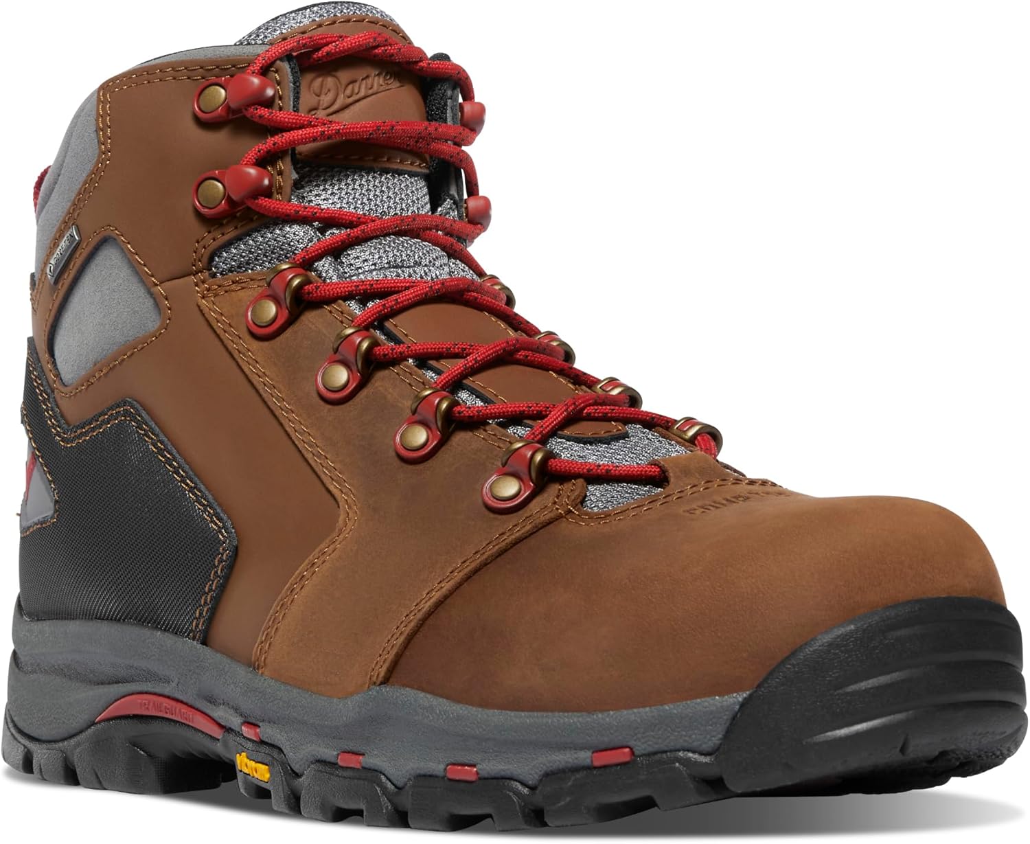 Мужские ботинки Danner Vicious 4,5 водонепроницаемые - из кожи полного зерна с дышащей подкладкой Gore-Tex, системой быстрого шнурования и противоскользящей подошвой с каблуком, темно-серый — фото 4