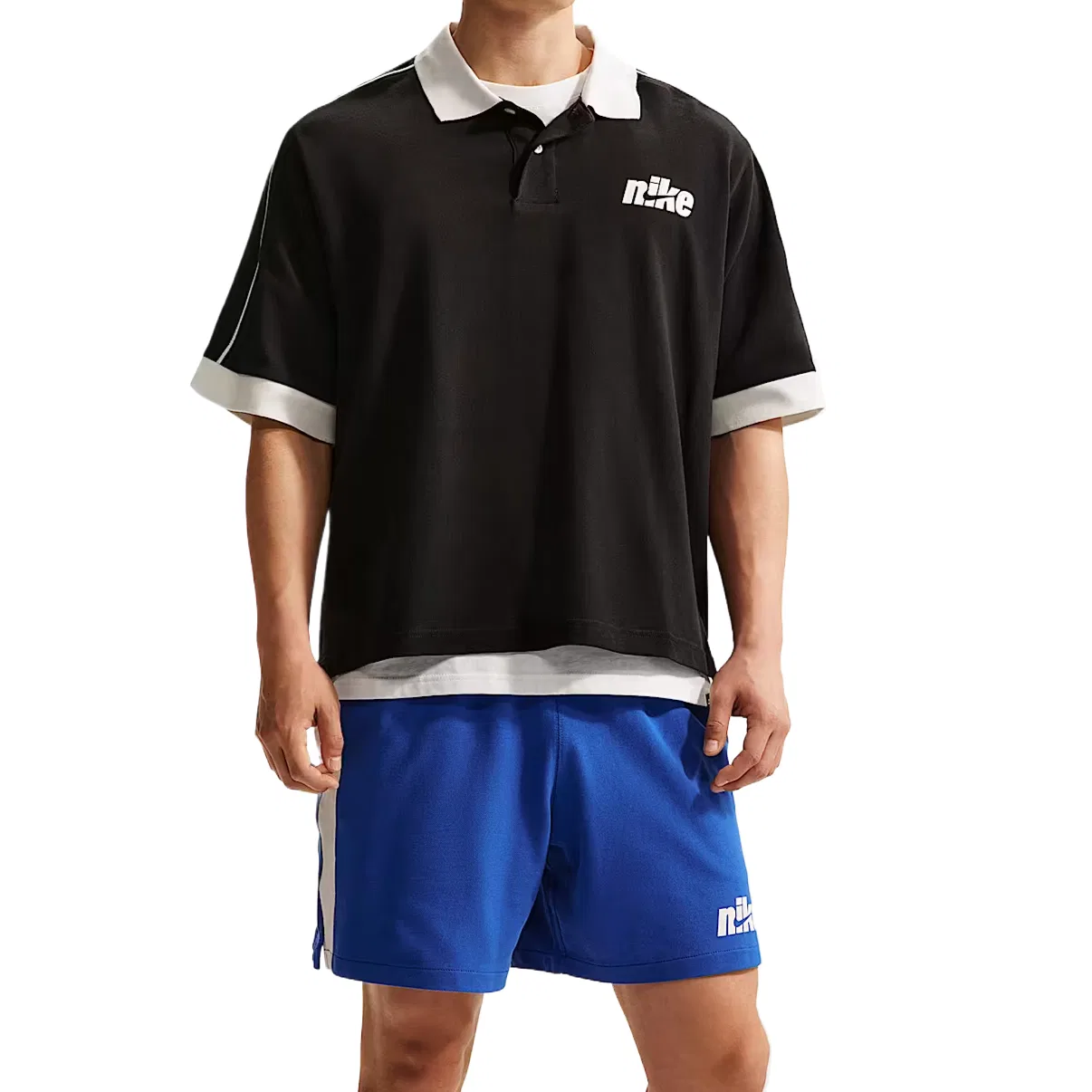 Спортивная рубашка-поло Sportswear Club мужская Nike, Black/Promotion/Promotion/Promotion