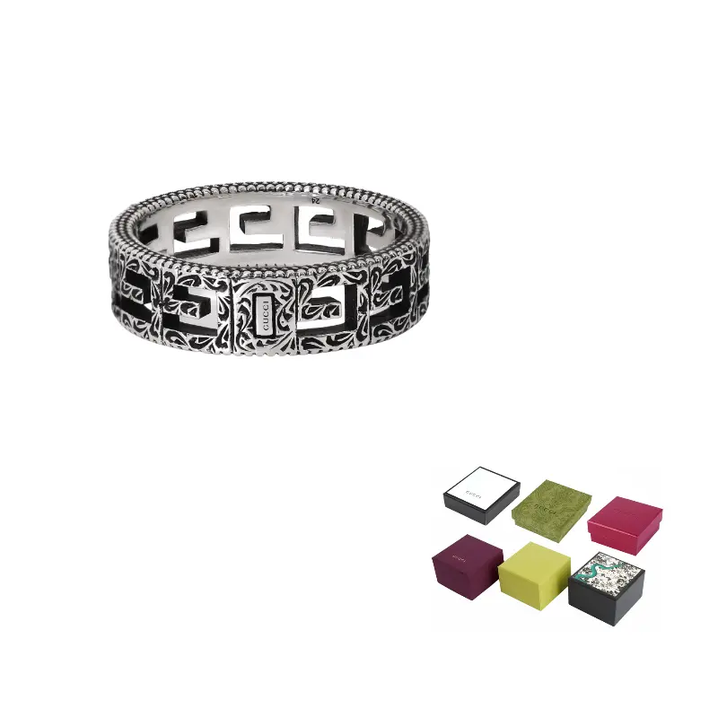 

Серебряное кольцо с квадратной вставкой G GUCCI, серебряный