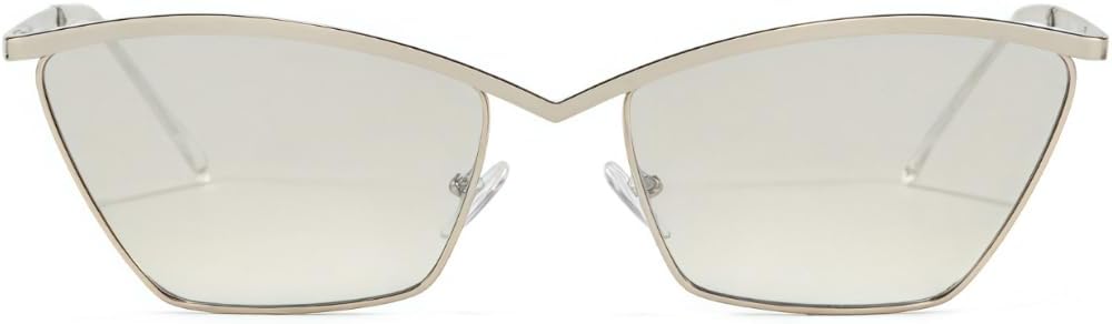 

Классические прямоугольные солнцезащитные очки ICARA «кошачий глаз» для женщин, роскошные модные солнцезащитные очки в металлической оправе, ретро-очки для путешествий, Gradient Silver