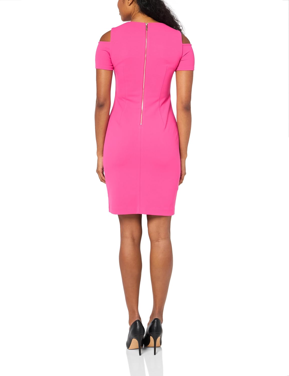 Женское платье Tommy Hilfiger с открытыми плечами и короткими рукавами, Hot Pink — фото 2