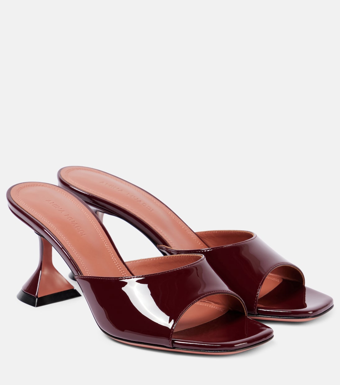 Лакированные мюли Lupita 70 Amina Muaddi, Wine