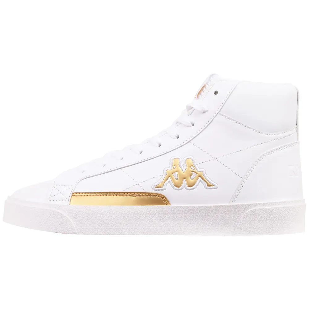 

Кроссовки Kappa модного кроя средней длины, цвет White-Gold