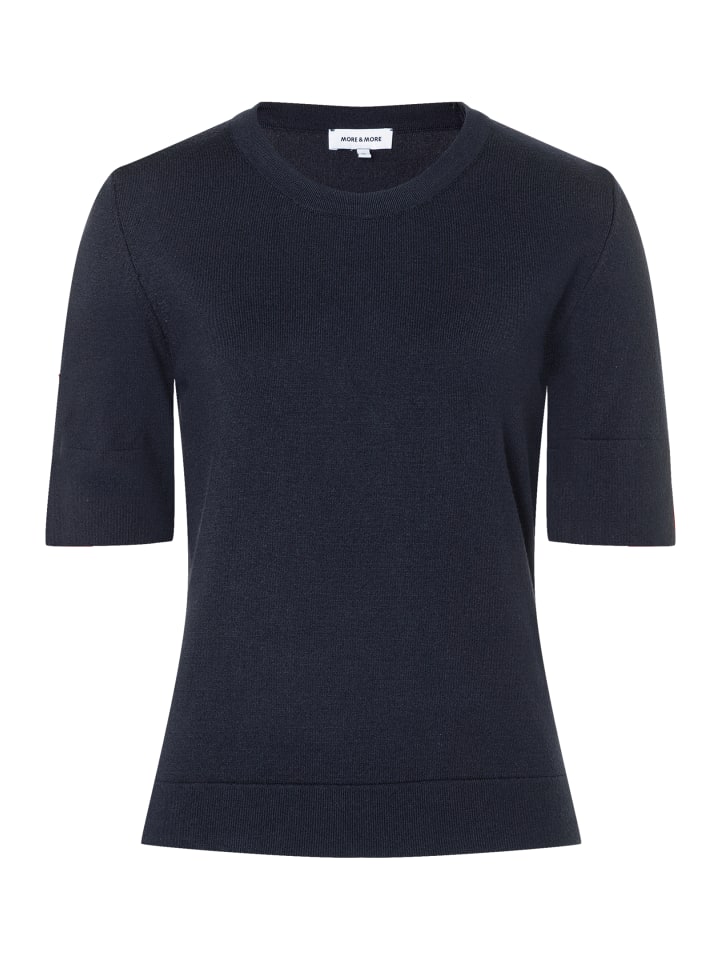 

Узкий, короткий свитер из смесовой вискозы темно-синего цвета More & More