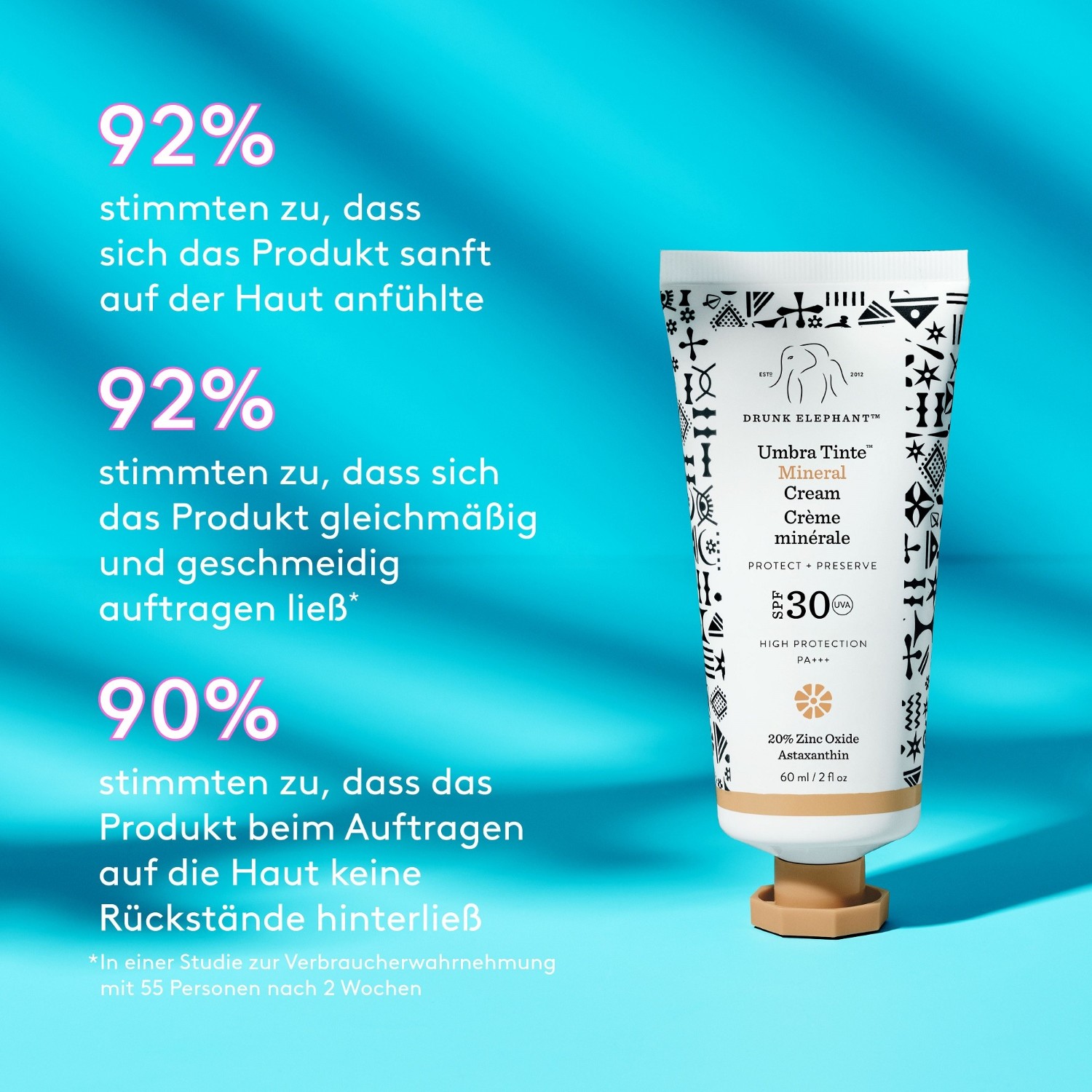 Солнцезащитный крем umbra tinte mineral cream spf 30/pa+++ Drunk Elephant, объем 60 мл — фото 4