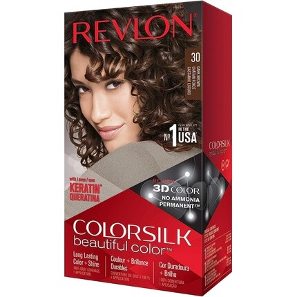 

Краска для волос Colorsilk Темно-коричневый 3N 1 шт., Revlon