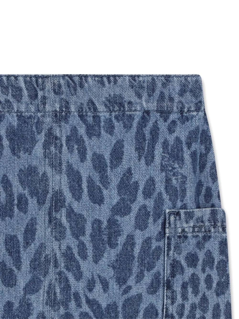 Джинсовая юбка с леопардовым принтом Zadig & Voltaire Kids, синий — фото 3
