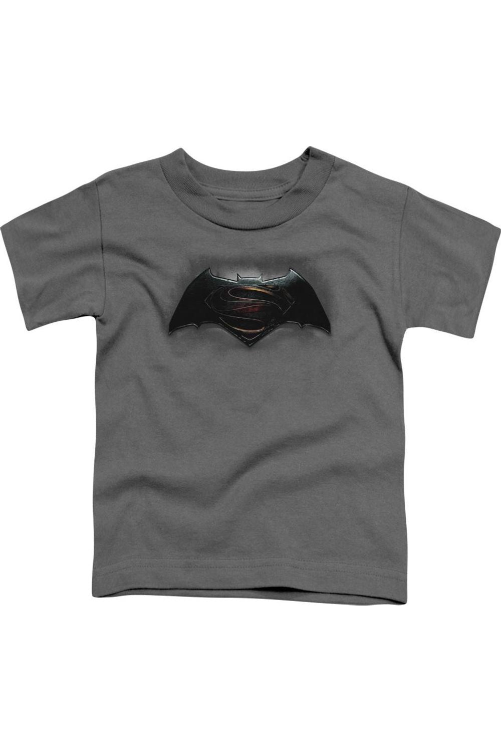 

Детская футболка с коротким рукавом и логотипом "Бэтмен против Супермена" Gildan, charcoal