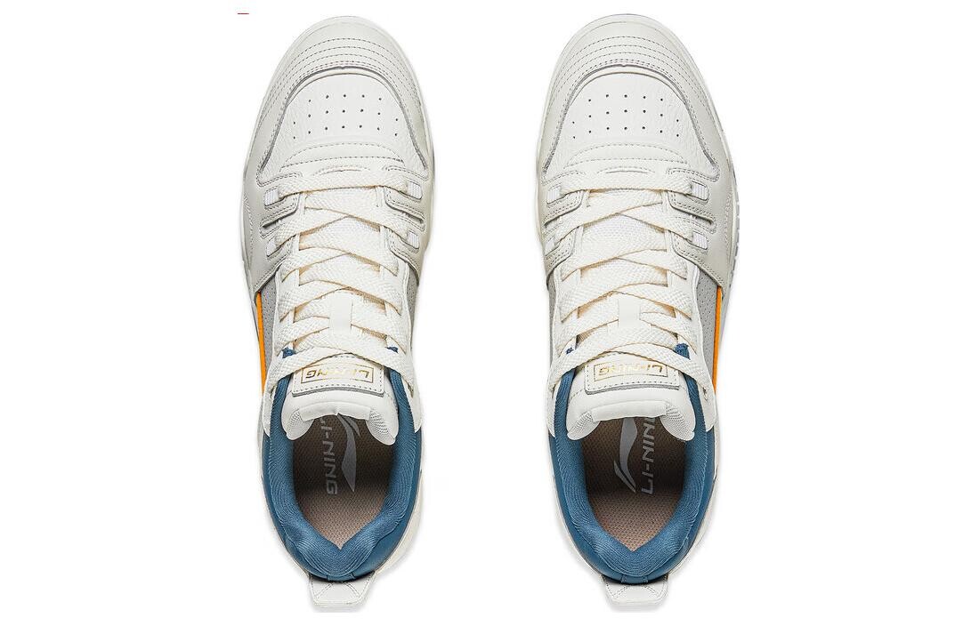 Кроссовки LINING Jiang Yue Skateboarding Shoes Men Low-top White, белый/серый — фото 4