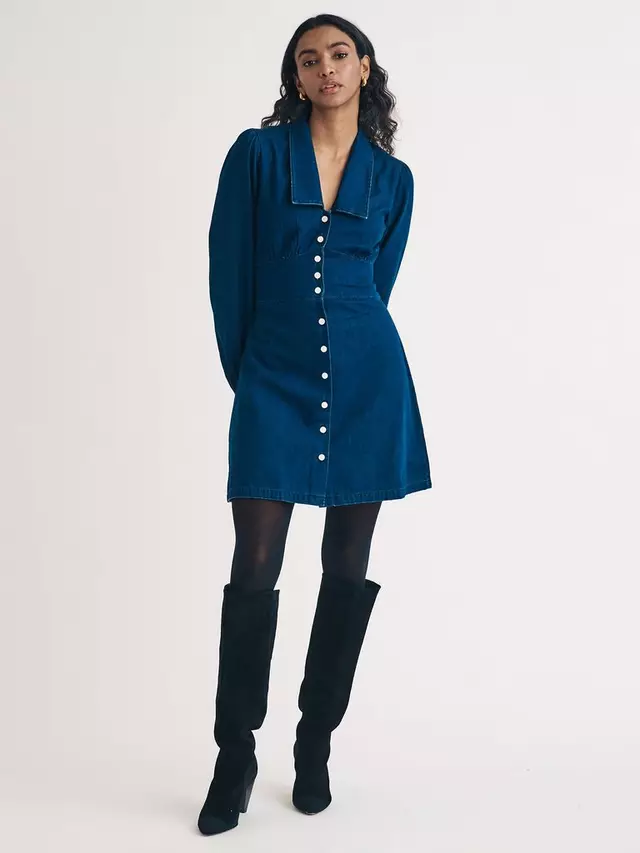 

Платье Nobody's Child Daisy Organic Cotton Denim Mini, синий