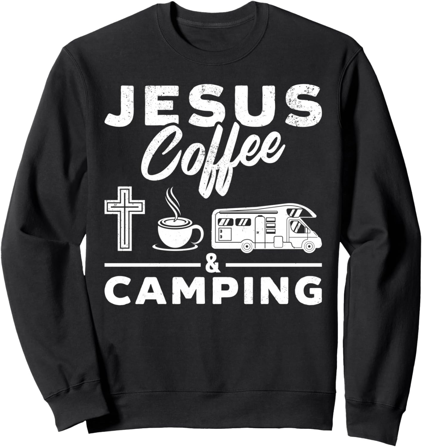

Толстовка Jesus Coffee & Camping для автодома Camping Camper Lover Saying Mobile Home Rv Ci0, черный