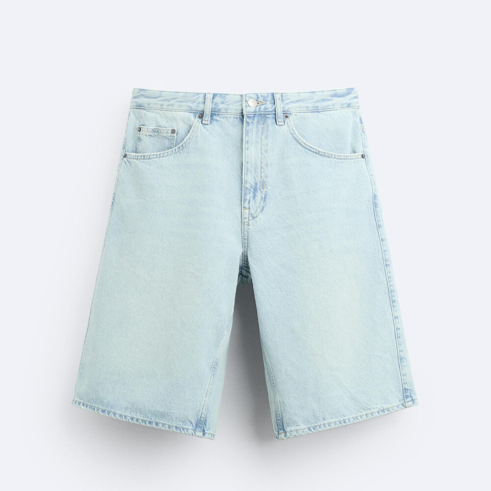 

Шорты Zara Baggy-fit, голубой
