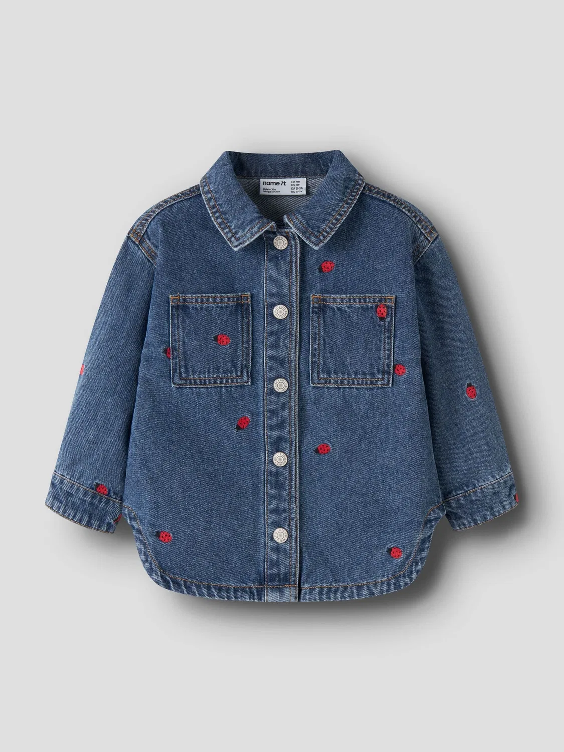 Джинсовая куртка, деним, Name it, medium blue denim — фото 3
