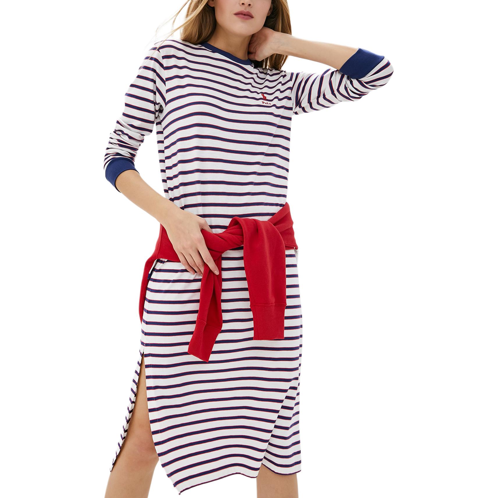 Женское платье с длинными рукавами Polo Ralph Lauren, мультиколор — фото 3