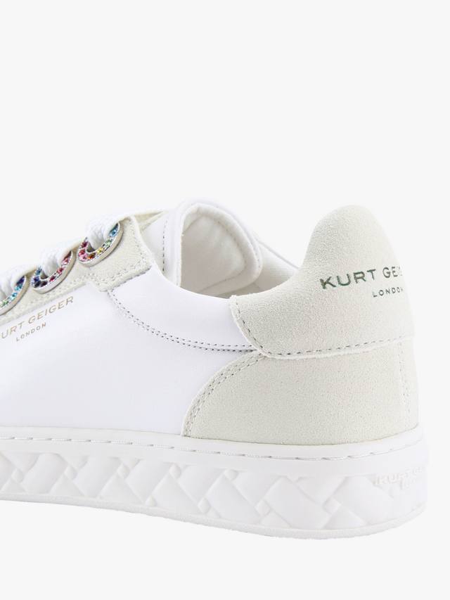 Тонкие кроссовки из кенсингтонской кожи с проушиной Kurt Geiger London, белый/разноцветный — фото 4