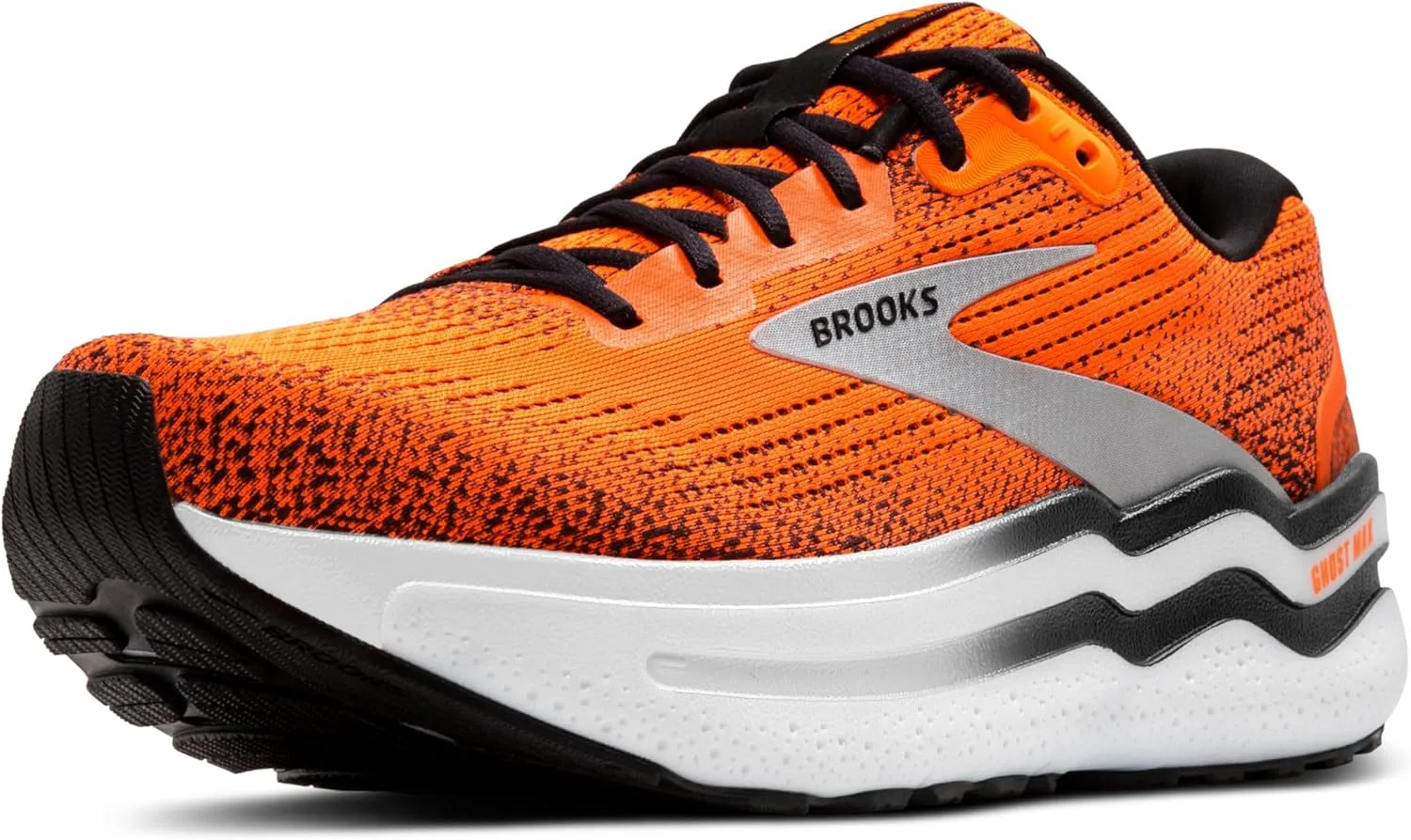 Мужские кроссовки Brooks Ghost Max 2 для бега и ходьбы, оранжевый/черный