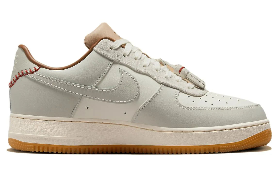 Кроссовки Air Force 1 Low Tassels Light Bone Nike, бежевый хаки — фото 3