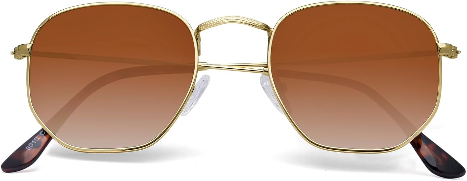 

Поляризованные солнцезащитные очки для женщин и мужчин. Модные квадратные, шестиугольные, плоские, зеркальные солнцезащитные очки с защитой от УФ-излучения YWWPMDOF, A06-glod/Brown/Leopard