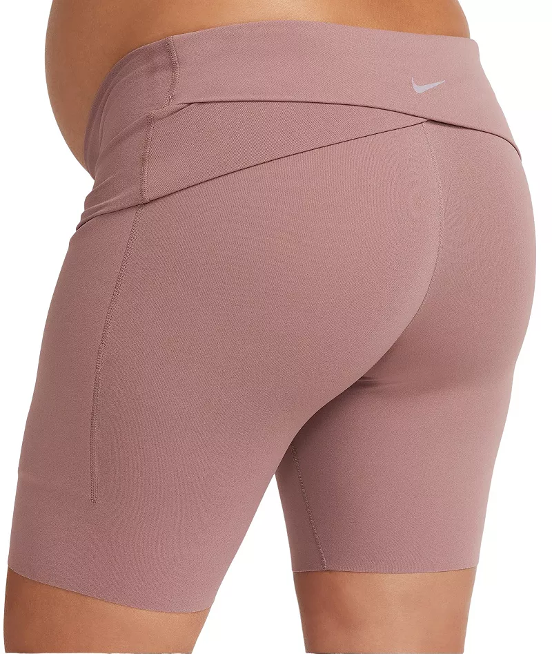 Женские байкерские шорты Nike Zenvy для беременные с высокой талией и мягкой поддержкой (8 дюймов), цвет Smokey Mauve — фото 3