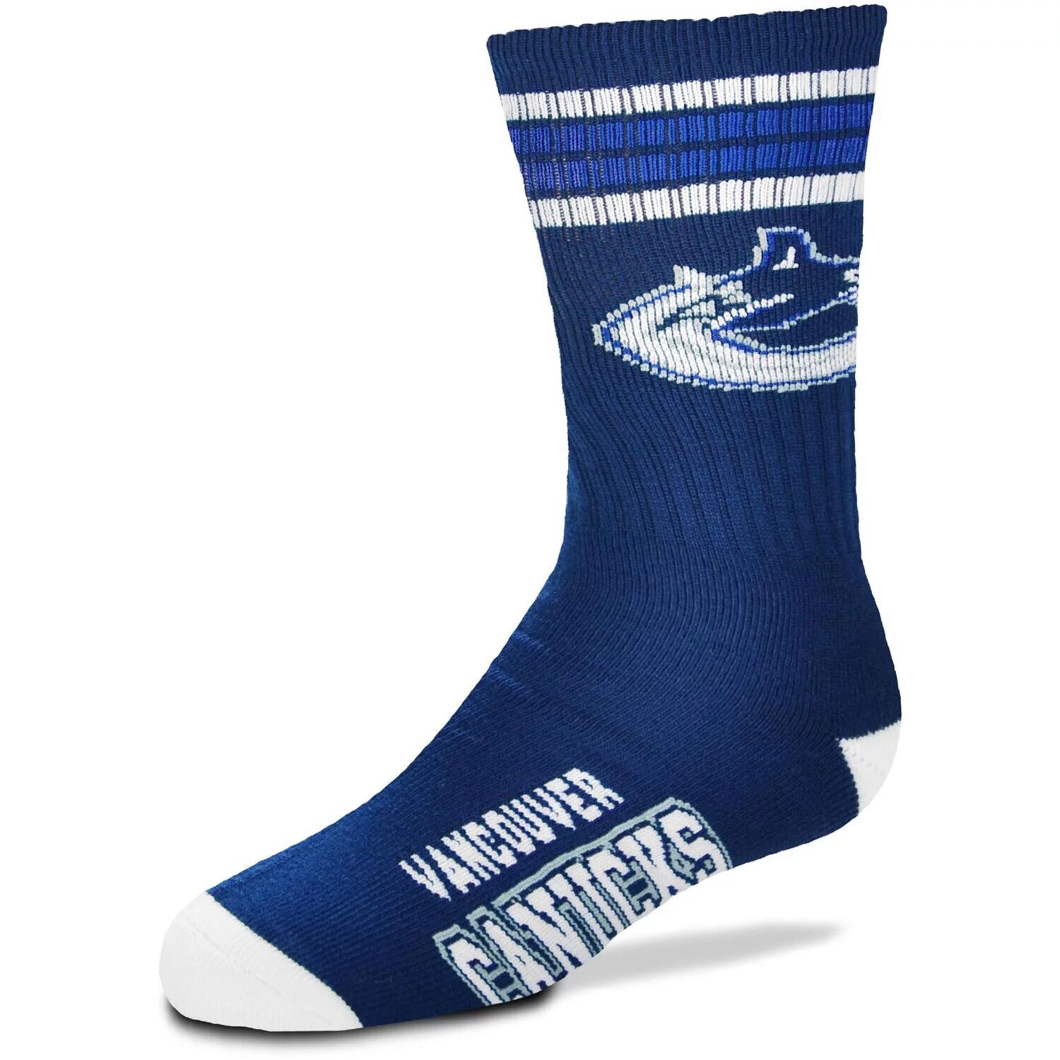

Носки длиной в четверть с 4 полосками Youth For Bare Feet Vancouver Canucks Unbranded