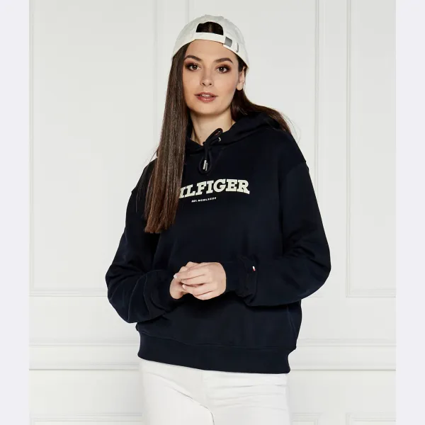 Толстовка стандартного кроя из флока Reg Monotype Tommy Hilfiger, синий — фото 2