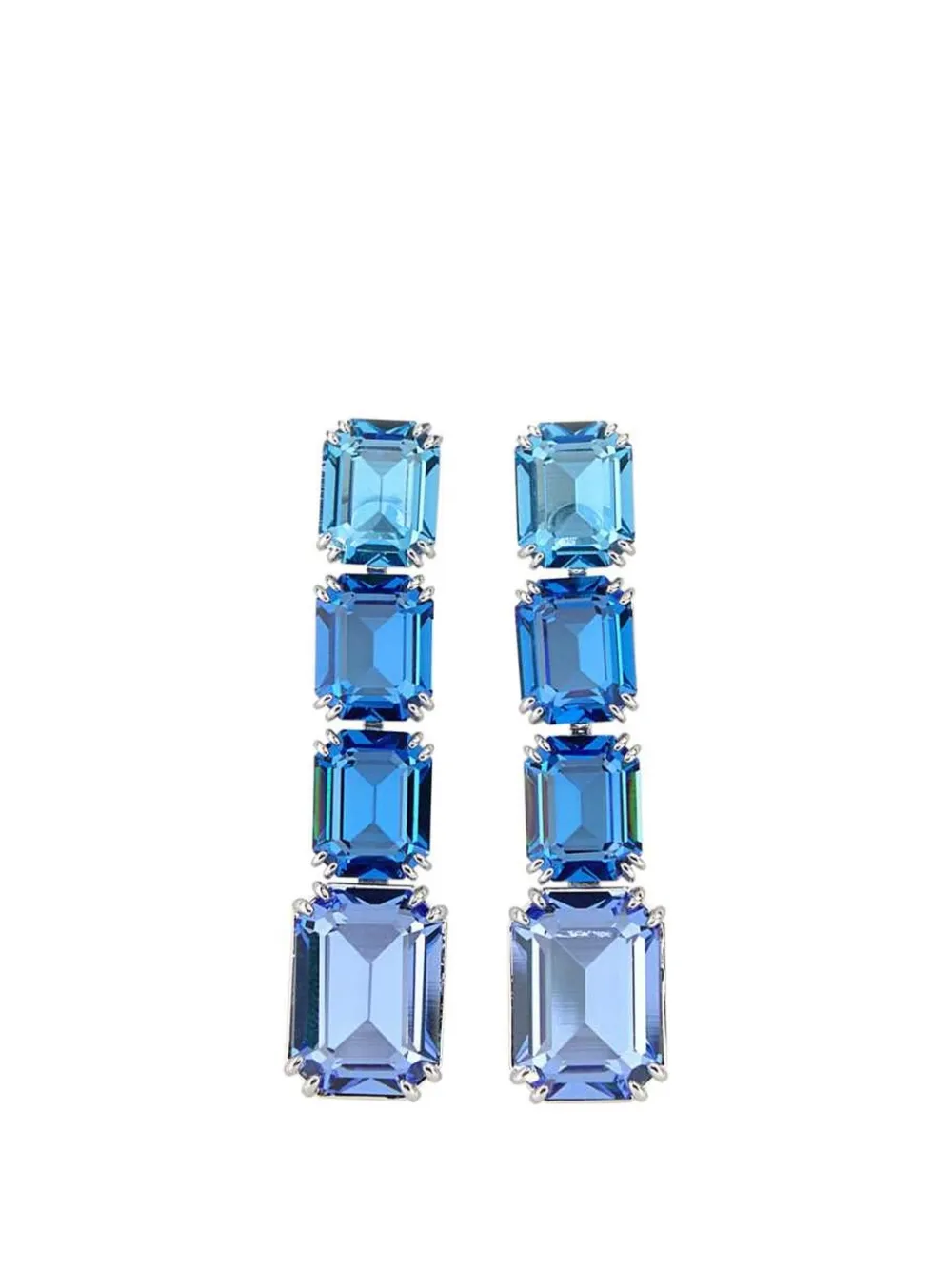 

Украшенные металлические серьги Millenia Swarovski, серебряный