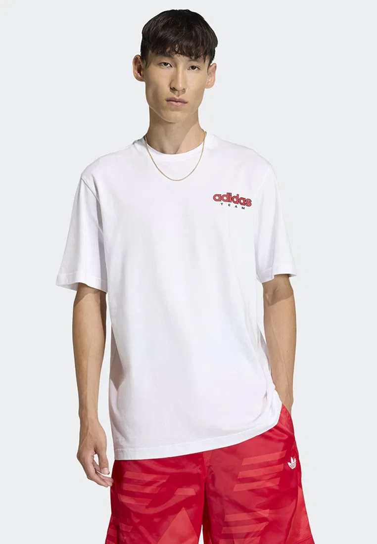Футболка с принтом GFX, короткий рукав Adidas, белый