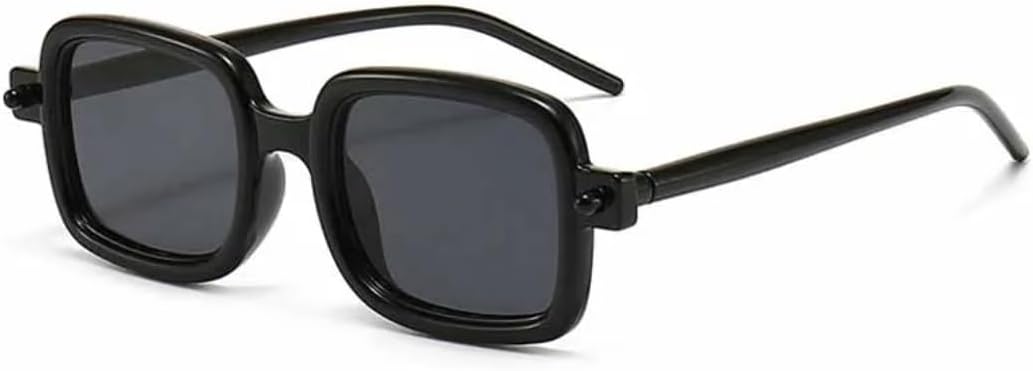 

Модные женские солнцезащитные очки в маленькой квадратной оправе, роскошные мужские винтажные солнцезащитные очки для активного отдыха и путешествий с защитой от УФ-излучения UV400 TVTBBVV, Black Gray