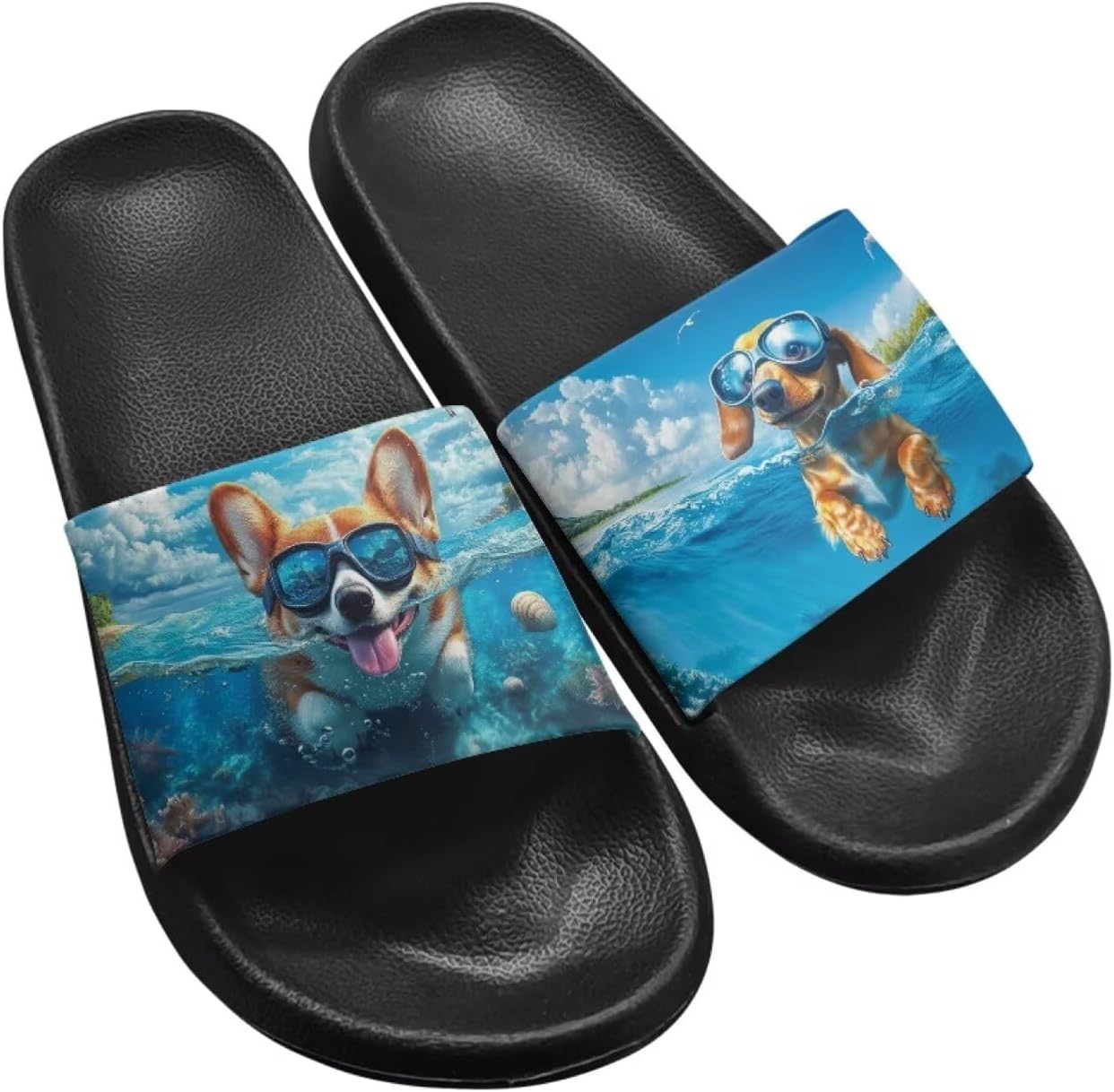 

Шлепанцы для женщин и мужчин, с мягкой подошвой, пляжные, бассейные, для душа, легкие, для дома и улицы Getelinseng, Swimming Puppy