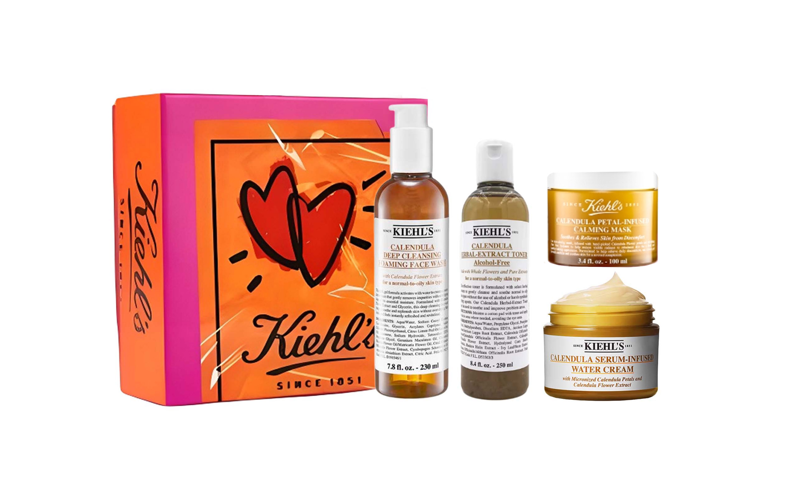 

Keyanshi набор для ухода за кожей с календулой: тоник, лосьон и крем, успокаивающий увлажняющий комплект из четырех предметов Kiehl's