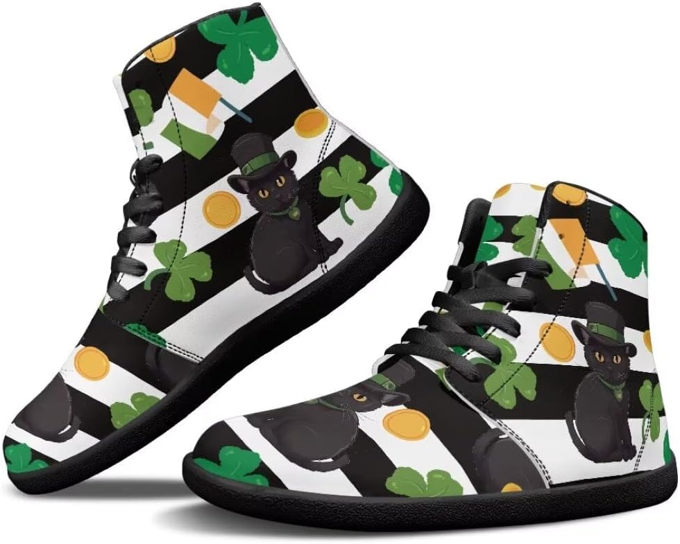 

Высокие мужские кроссовки без каблука, легкие, противоскользящие, для повседневной ходьбы, с нулевым перепадом высоты подошвы Getelinseng, черный/зеленый