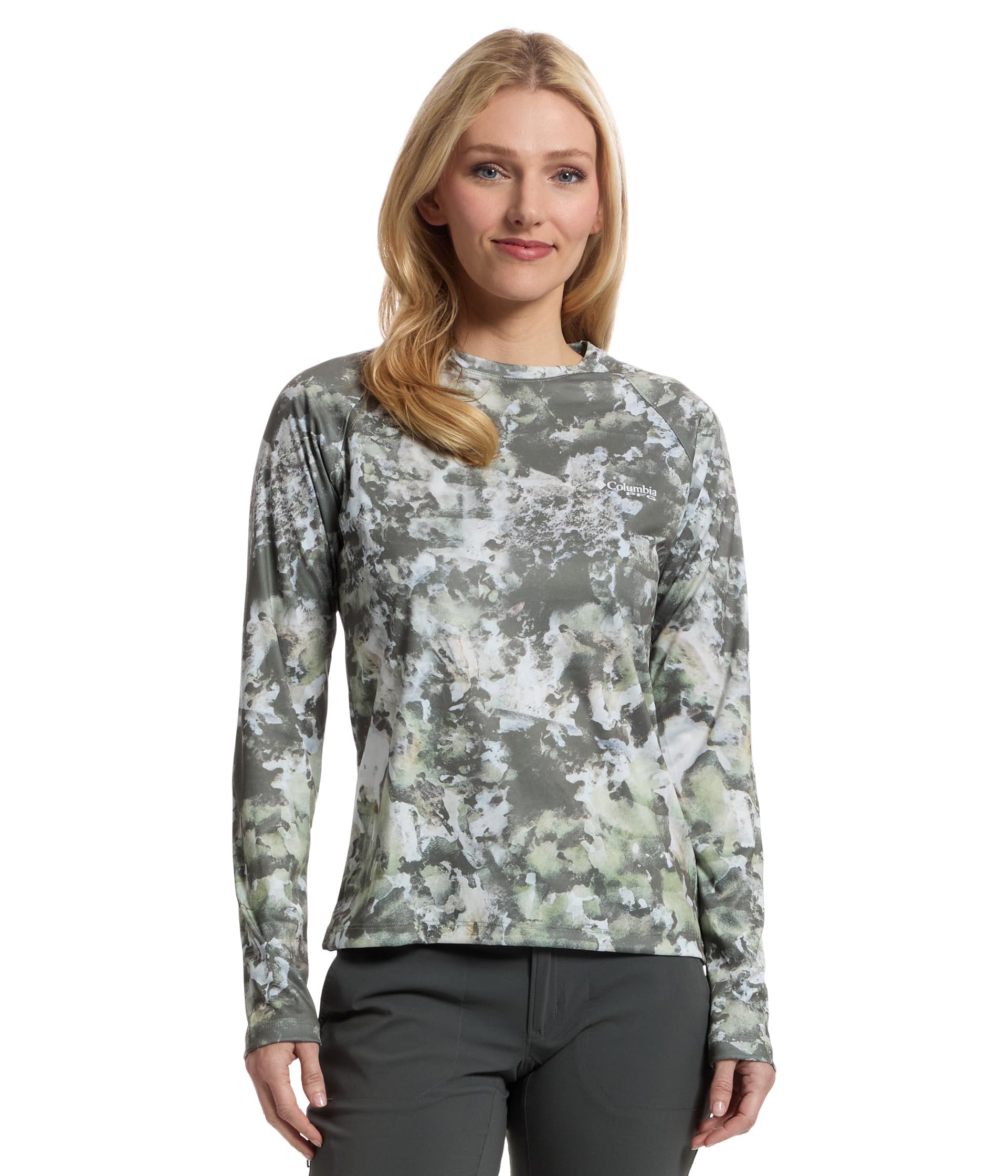 

Футболка Columbia Super Tidal Tee Long Sleeve Shirt, Cypress Seamoss