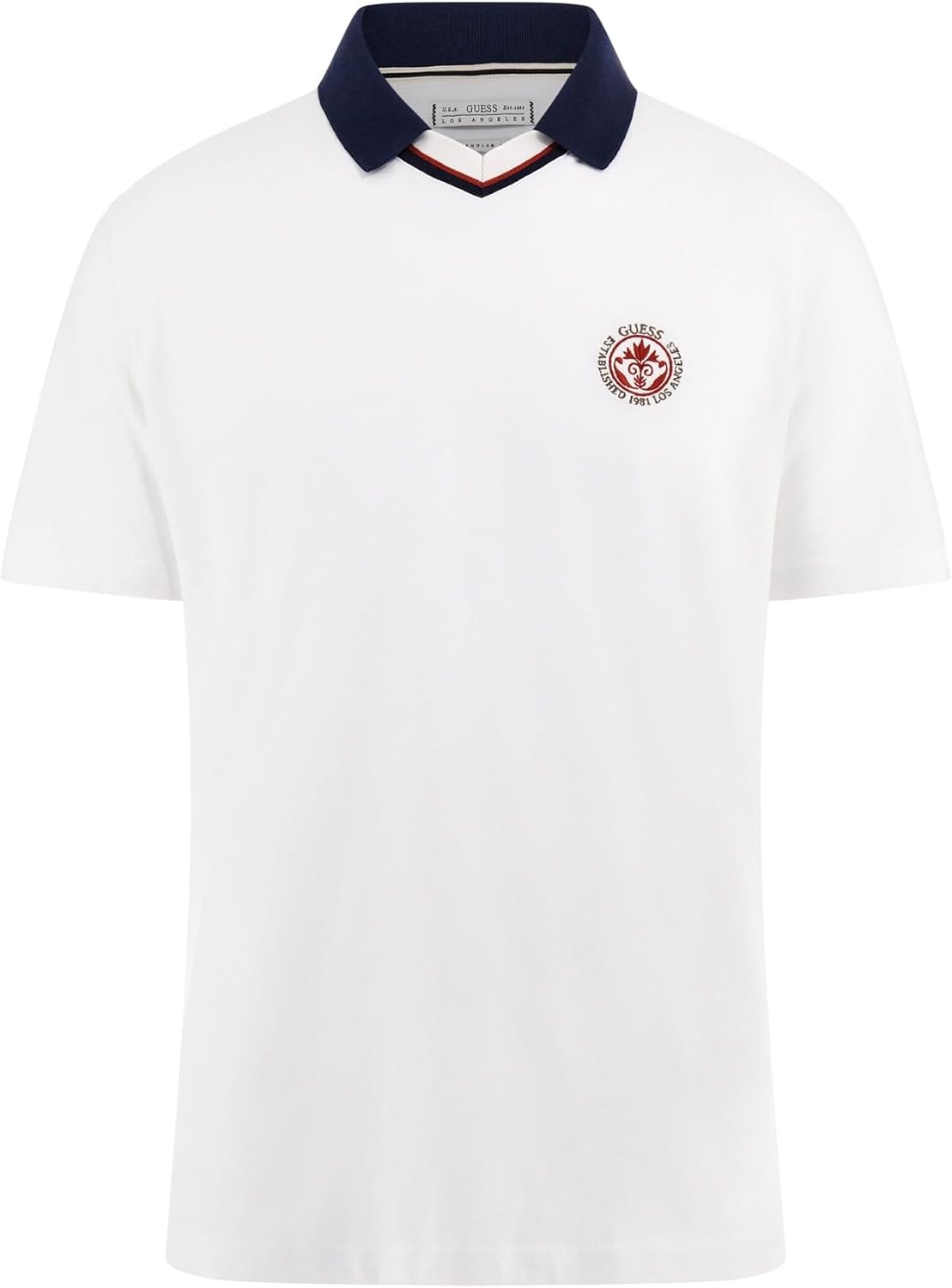 

Мужская поло с коротким рукавом и вышивкой, S GUESS, Pure White, Белый, Мужская поло с коротким рукавом и вышивкой, S GUESS, Pure White