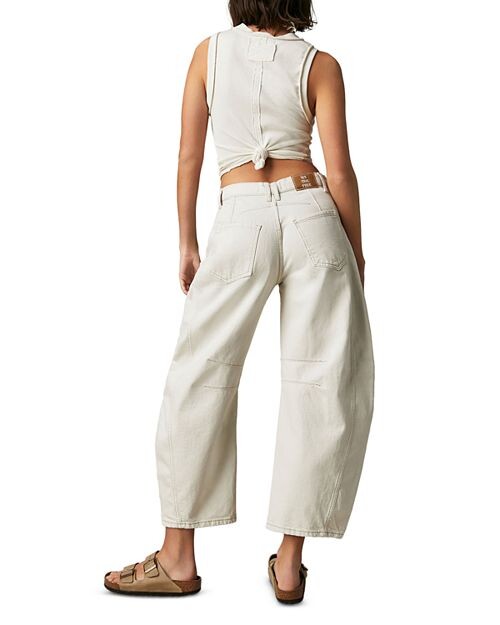 Джинсы Lucky You со средней посадкой Молочного цвета Free People, цвет White — фото 2