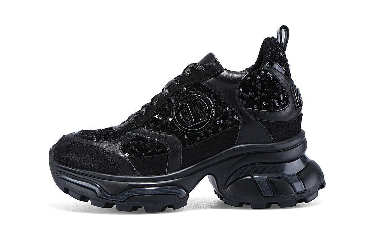 Низкие массивные кроссовки женские Iijin, Black
