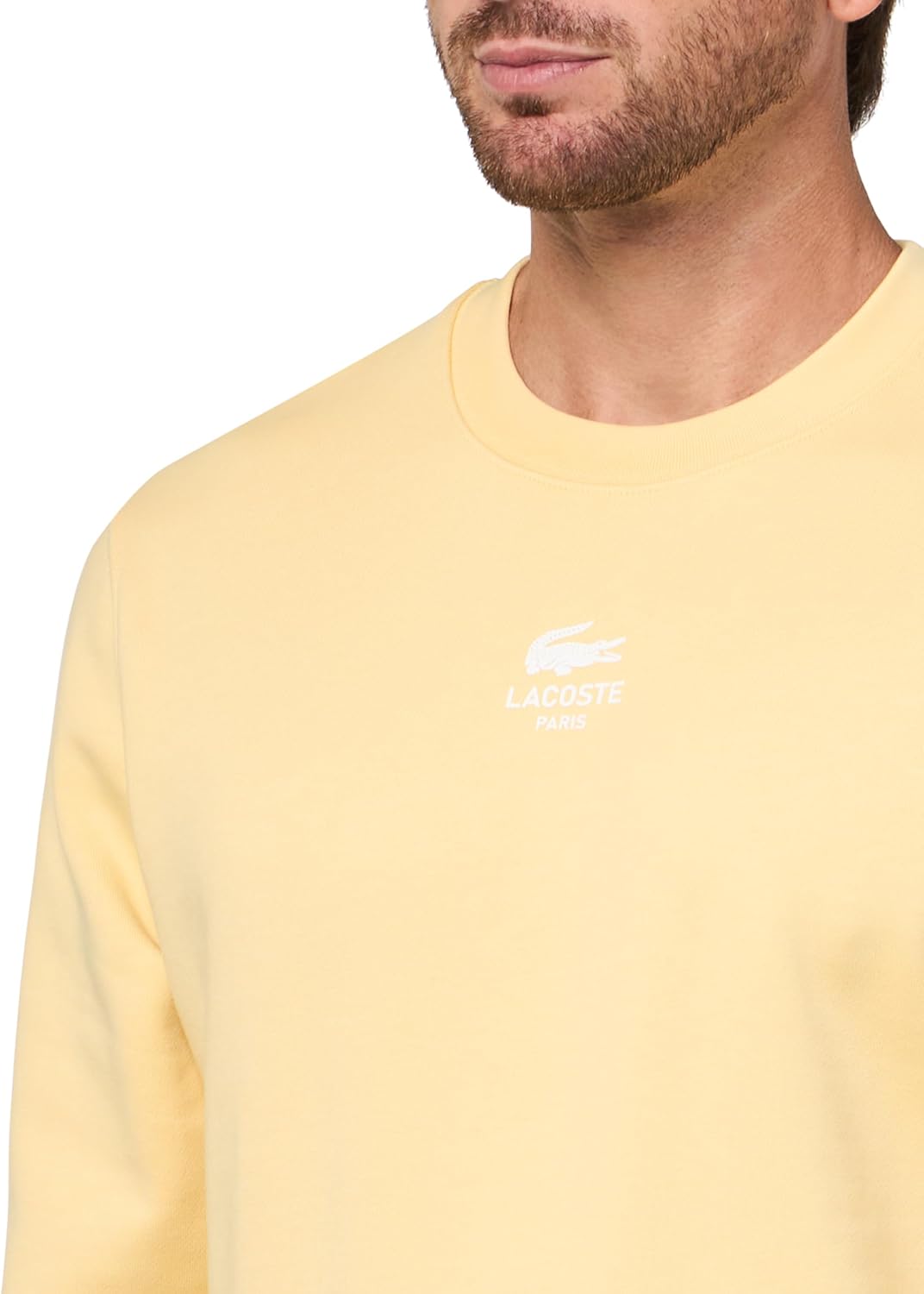 Lacoste мужская флисовая толстовка с принтом, Sesame — фото 3