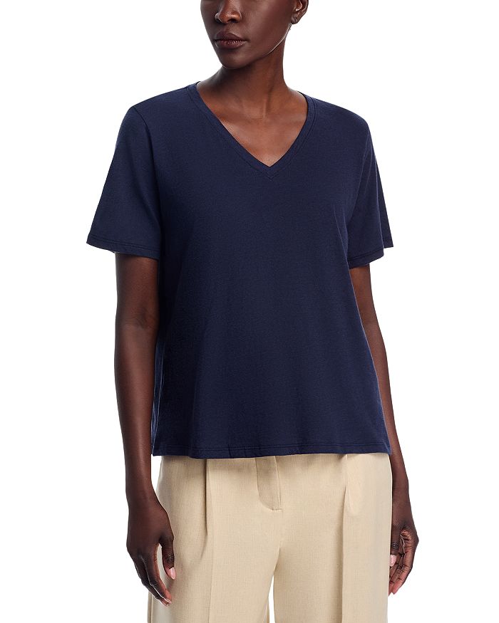 

Футболка с V-образным вырезом Eileen Fisher, синий