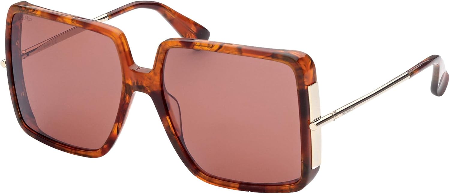 

Солнцезащитные очки MaxMara MM 0003 Malibu 4 54E, цвет «блестящая красная Гавана», бледно-золотисто-медный оттенок Mir, Bright Havana Red, Bright Pale Gold/Copper Mirror