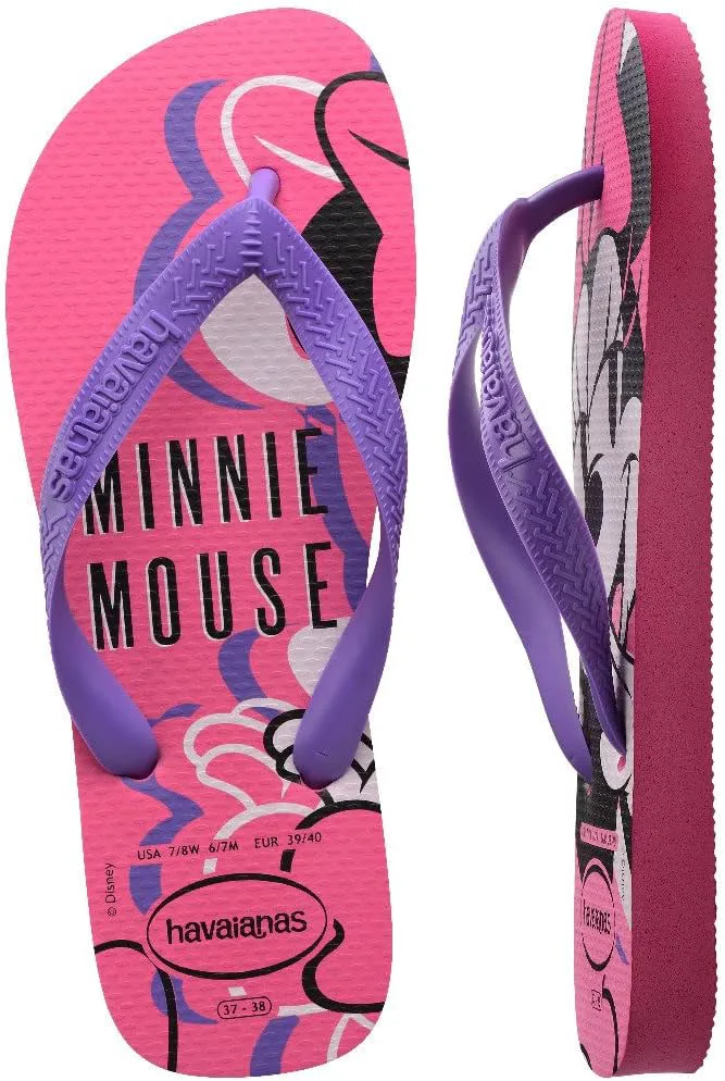 Вьетнамки Havaianas Top Disney, унисекс для взрослых, розовый — фото 2