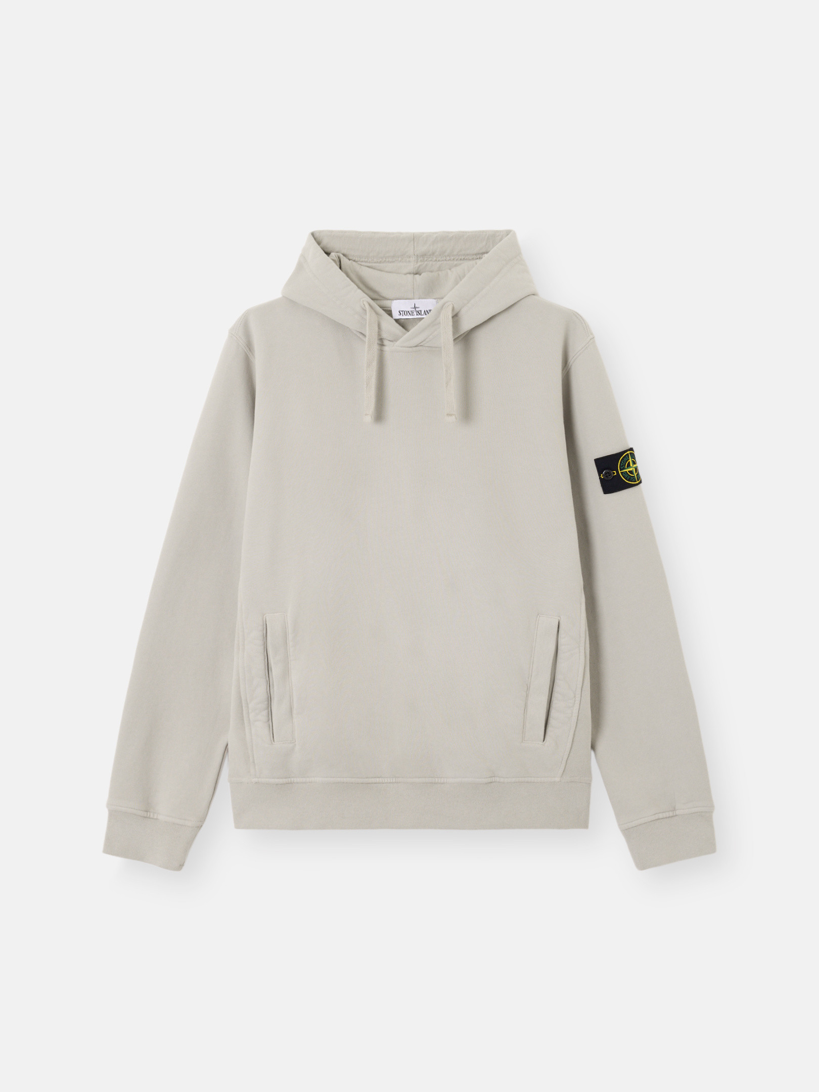 

Толстовка прямого кроя с капюшоном и карманом-кенгуру Stone Island 6100029 BRUSHED ORGANIC COTTON FLEECE, Pearl Grey