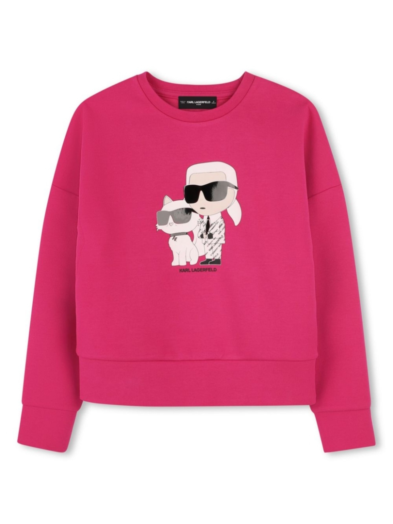 

Толстовка с графичным принтом Karl Lagerfeld Kids, розовый