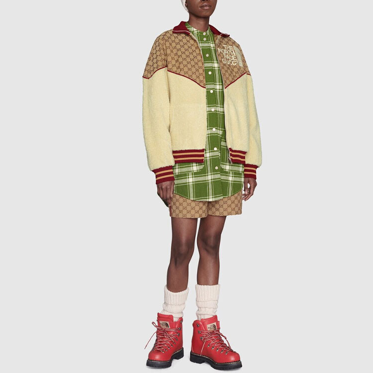 Куртка унисекс North Face X Gucci, хаки — фото 3
