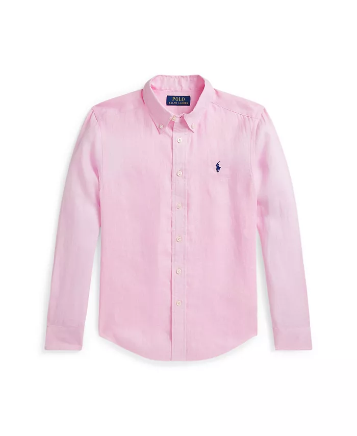 

Рубашка из льна для мальчиков Big Boys Polo Ralph Lauren, розовый