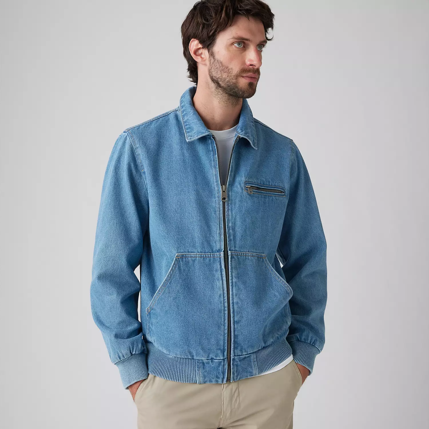 

Куртка-бомбер в стиле вестерн Levi's, цвет Medium Wash, Серый, Куртка-бомбер в стиле вестерн Levi's, цвет Medium Wash