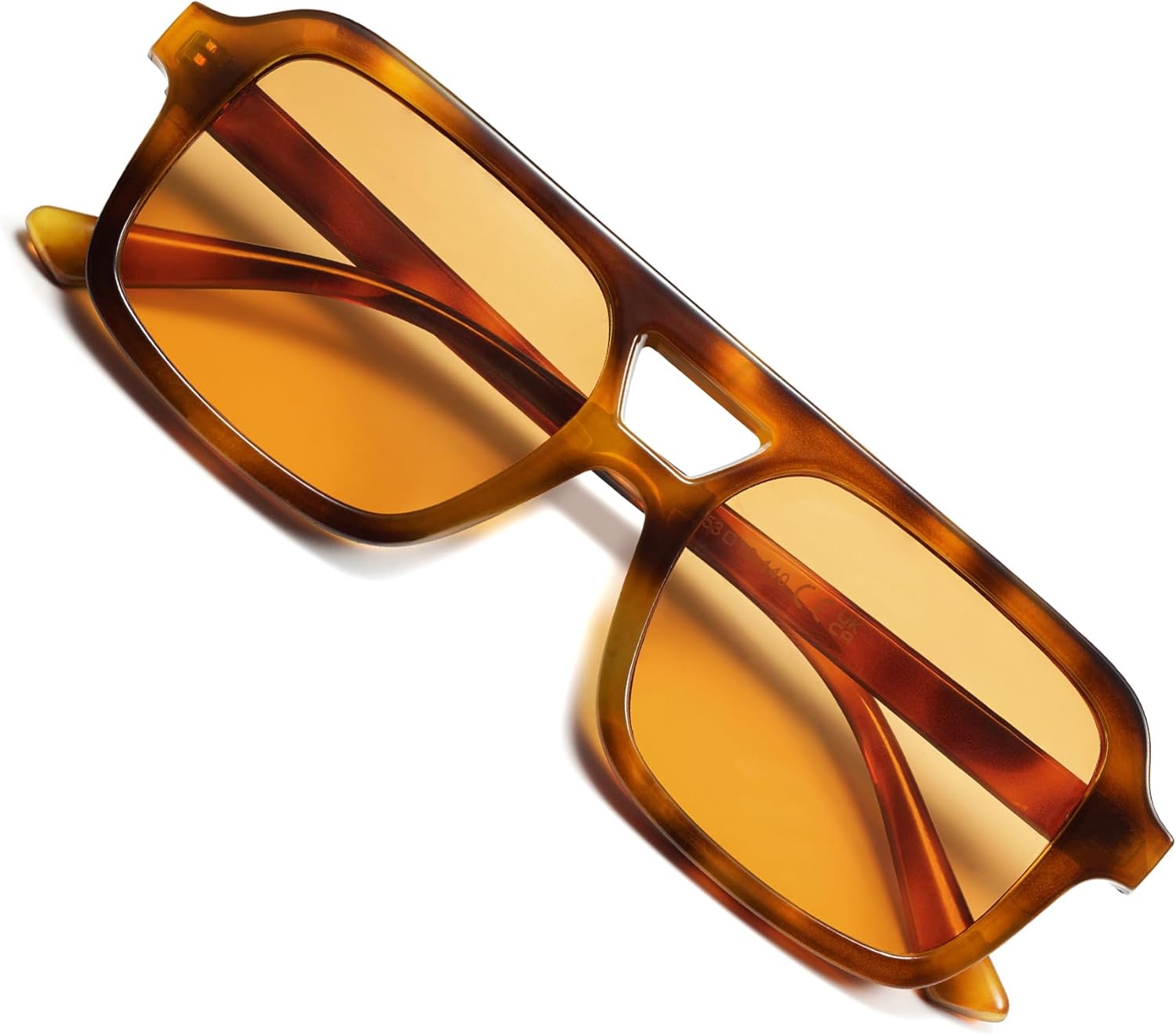 

Солнцезащитные очки VANLINKER в стиле ретро 70-х, квадратные, авиаторские, для женщин и мужчин, винтажные, модные, прямоугольные, VL9816, C3-orange Lens/Yellow Tortoise Frame